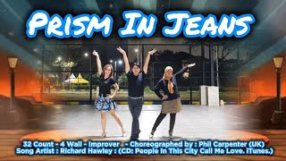 Prism In Jeans  Improver Line Dance  Demo by  Amare Nirwana [upl. by Airdnna]