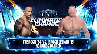 The Rock vs Brock Lesnar  No Holds Barred  WWE 2K24 [upl. by Joashus]