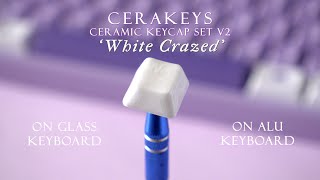 Ceramic Keycaps on Glass and Alu Keyboards  ASMR  Cerakey Ceramic Keycaps V2 [upl. by Eerdua]