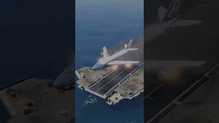 Airforce One Boeing 747 Emergency Landing at Aircraft Carrier after Engine Explodes in the Sky [upl. by Okoyk344]