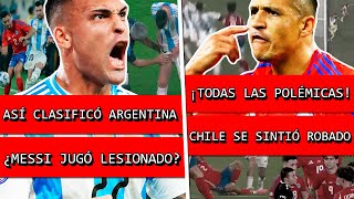 Lo que NO se vio del CALIENTE triunfo de ARGENTINA vs CHILE 🤬 Todas las POLÉMICAS y PELEAS de COPA [upl. by Ahsian]