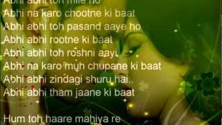 Abhi Abhi JISM2 Full HD Song Lyrics [upl. by Shuping]