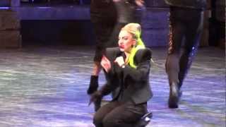 Lady Gaga Injured Herself During Scheiße Live Montreal 2013 HD 1080P [upl. by Cirdek]