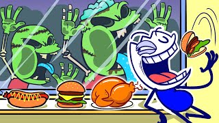 Food Fight 🍕🍔🍟 Its All a Joke 😂 Max Pencil Animation [upl. by Earehc964]