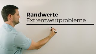 Randwerte speziell bei Extremwertproblemen Optimierungsaufgaben  Mathe by Daniel Jung [upl. by Melinde]