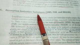 Ionization methods Desorption technique and Electrospray method Spectroscopy [upl. by Ahsieka]