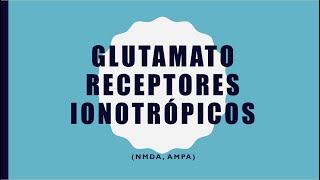 Receptores ionotrópicos del glutamato NMDA AMPA [upl. by Einnaoj]