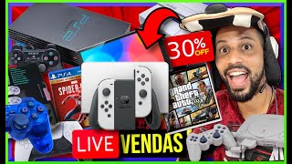 LIVE DE VENDAS  VÍDEOGAMES JOGOS E BRINQUEDOS  TOYS  MUAMBROS 60 BARATO É AQUI [upl. by Aylatan]