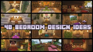 Minecraft 40 Bedroom Design Ideas [upl. by Suidaht489]