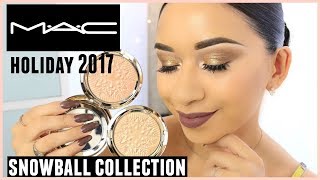 MAC HOLIDAY COLLECTION 2017 SNOWBALL HIGHLIGHTERS  HAPPY GO DAZZINGLY amp HERE COMES JOY [upl. by Queena807]