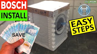 How to install Bosch Washing Machine VarioPerfect Serie 4  Bosch Washing Machine Installation [upl. by Auberta543]