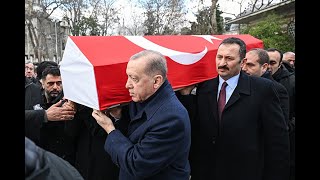 President Erdogan attends the funeral of Turkish academician Alev Alatli in Istanbul [upl. by Niatirb]