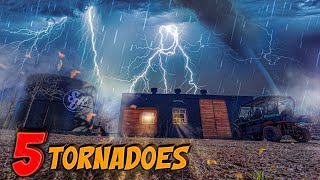 5 Tornadoes Hit Scary Weather On The Ranch  Homestead [upl. by Nosirrah]