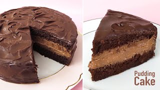 CHOCOLATE Pudding Layer CAKE Recipe  Creamy and Delicious Dessert  Baking Cherry [upl. by Cirre]