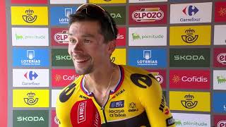 Tour dEspagne 2023  Primoz Roglic  “Were are 3 JumboVisma for the general of this Vuelta no  ” [upl. by Lauritz]