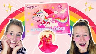 Einhorn ADVENTSKALENDER LOTTERIE Challenge NINA VS KATHI Wer öffnet die besten Türen Craze Unicorn [upl. by Iborian]