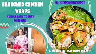 Chicken Wraps with Amazing Flavors easywraps fullmeal chickenwraps balancedhealthyfood [upl. by Labotsirhc61]