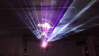 NRG Laser Know How 3W RGB ILDA 30K 3D Laser Beam Light Show Demonstration [upl. by Leilani]