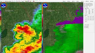 Radar Loop of Estelline SD Tornado on June 15 2019 [upl. by Bellew]