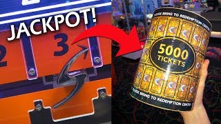 THE BIGGEST ARCADE JACKPOT I HAVE EVER WON [upl. by Norm495]