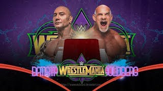 GOLDBERG VS BATISTA WRESTLEMANIA 34 2018 [upl. by Kirsteni]