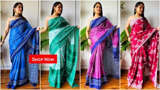 Soft Cotton Mulmul Saree  Pure Cotton Sarees shopnow [upl. by Hum]