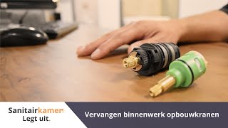 Hoe vervang ik een binnenwerk van een opbouwkraan  Sanitairkamernl [upl. by Maddis]