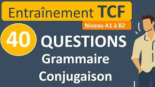 Entraînement TCF  40 questions  grammaire et conjugaison A2B2 [upl. by Yaresed934]