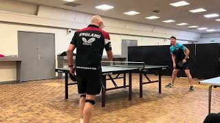 Neil Myatt vs Peter Flint Long pips BH Warrington Div 1 League Match 28324 [upl. by Laraine]