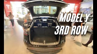 TESLA MODEL Y 7 SEATER TALL GUY IN 3RD ROW [upl. by Tenom]