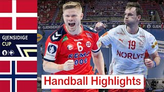 Denmark Vs Norway handball Highlights Gjensidige Cup 2024 [upl. by Gnanmas]