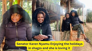 Senator Karen Nyamu Enjoying the holidays in shagzs and she is loving itkarennyamu samidoh [upl. by Yrrehs]