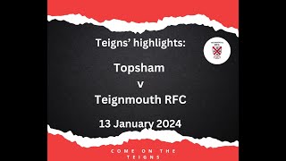 Teigns highlights Topsham v Teignmouth RFC  13 Jan 2024 [upl. by Bixby761]