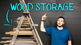 How to Build a Scrap Wood Storage Ladder  Simple Wood Storage Solution [upl. by Aldon]