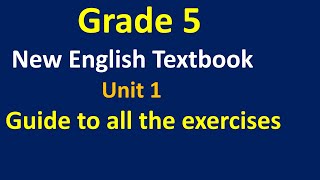 class 5 Englishnew textbookunit 1grade 5 New English bookguide [upl. by Justus]