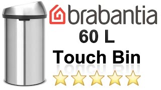 UNBOXING Brabantia Matt Steel 60 Litre Touch Bin 108303 [upl. by Alyekahs426]