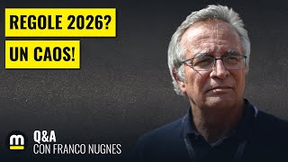 REGOLE F1 2026 perché il FUTURO FA PAURA  QampA con Franco Nugnes [upl. by Eenyaj319]