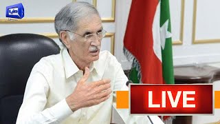 LIVE  PTI Parliamentarian Chief Pervez Khattak Holds Important Press Conference [upl. by Aitak]