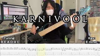 Karnivool  Eidolon  Bass Cover TABsheet music included [upl. by Ycnalc]