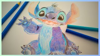 Desenhando STITCH Lilo amp Stitch  Drawing STITCH Reslistic [upl. by Erdnoed]