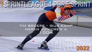 Tim Broere  Gijs Kamp 100m Sprintleague 1 Tilburg 2022 [upl. by Eciuqram448]