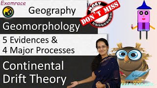 Continental Drift Theory by Wegner  5 Evidences and 4 Major Processes [upl. by Flori]