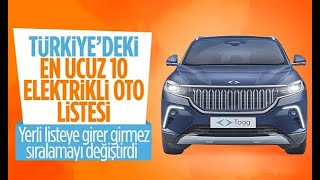 Türkiyede 1 milyon TL altında 3 elektrikli otomobil kaldı İşte en ucuz 10 model [upl. by Ecniv290]