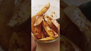 Baked potato wedges shortsrecipe shortsvideo [upl. by Brightman40]