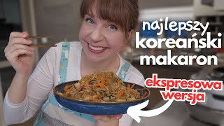 EKSPRESOWY SPOSÓB na najlepszy koreański makaron  SMAŻONY MAKARON JAPCHAE  najlepsze stirfry [upl. by Grosz]