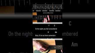 Dermot Kennedy  Outnumbered Accurate Guitar Tutorial TAB  Chords  Lyrics shorts [upl. by Derinna]