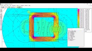 Tuto FEMM circuit magntiquetique simulatin [upl. by Atnek]