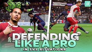 Defending 1v1 Situations  How to Defend Like a Pro Player in FC 24 [upl. by Aisila]