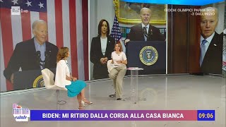 Il ritiro del pres Biden  Unomattina estate 23072024 [upl. by Sosthenna]