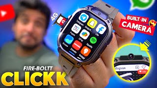 A Better 4G ANDROID Smartwatch with BuiltIn CAMERA  ⚡️ FireBoltt CLICKK Smartwatch Review [upl. by Acemat]